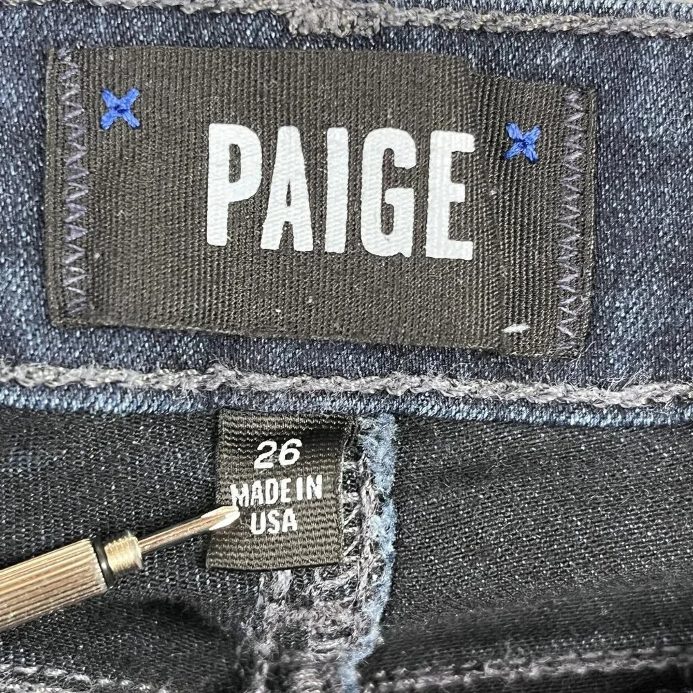 Paige Skyline Straight Dalton Dark‎ Wash Jeans Sz 26